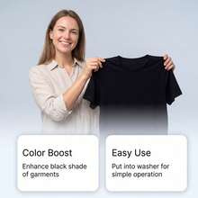 Clothing Blackening Sheets, Daily Color Care & Renewal, Gentle Wash & Color Fixing Agent For Multiple Black Fabrics, Restores Deep Texture - A - View 4