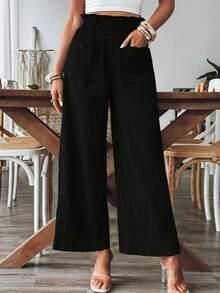 Pantalones Casuales de Moda para Mujer, Color Sólido, Estilo Europeo y Americano 2026 - Verde matcha - Ver 6