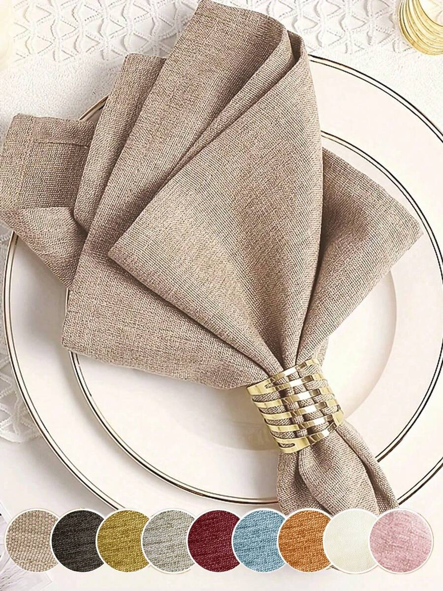 Servilletas de tela de unicolor minimalista moderno, resistentes a las arrugas y lavables, adecuadas para bodas, fiestas, banquetes, decoración de mesa de comedor en el hogar, decoración diaria del hogar, fáciles de dar forma