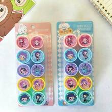 10pcs K-POP Girl Group Collectible Self-Inking Stamp Set, Cute Chibi Character Decorative Stamps, Suitable For Room Decor, Home Decor, Multi-Functional Craft Stamps, Decorative Wall Stickers, Applicable For Halloween, Christmas, Back To School, Autumn Decor, Scrapbooking, Planner Decoration, DIY Projects And Card Making, Premium Stationery Gift Box, Gift For K-POP Fans And Boyfriend, Great Gift For Craft Enthusiasts - Multicolor - View 5
