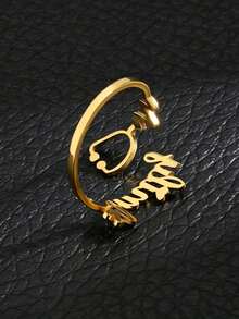 1 pieza Anillo personalizado con nombre de enfermera, con estetoscopio y latido del corazón, acero inoxidable minimalista, regalo perfecto para enfermeras/estudiantes de medicina, anillo con nombre personalizado, joyería para mujeres, regalo personalizado, temporada de graduación, Acción de Gracias, Día de la Enfermera, regalo de Navidad - Multicolor 2 - Ver 3