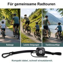 Fahrrad-Zugleine 2,5 m – automatische Rückholfunktion, bis 100 kg Belastbarkeit, aus robustem EPS-Material mit Edelstahlkarabiner, einfache Montage ohne Werkzeug, kompatibel mit MTB, E-Bike & Citybike – Schwarz, 80*80*31 mm, 94 g - Schwarz - Übersicht 8