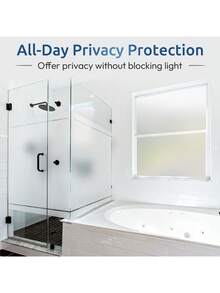 Office Window Privacy Film 100% UV Protection Frosted Glass Window Sticker Static Cling Heat Insulation UV Protection Door Sticker Suitable For Home Bathroom Removable Indoor Sticker Day And Night Use - Privacy Membrane - View 3