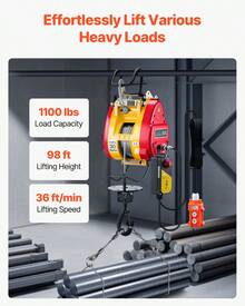 2-In-1 Portable Electric Winch, 1100 Lbs, With Wired Or Wireless Remote Control - 1100 Lbs - View 2