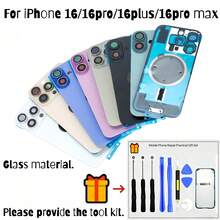 Para IPhone 16Pro Max/16Pro/16Plus/16 Cubierta Trasera de Vidrio de Batería Cubierta Trasera Material de Vidrio con Herramientas de Reparación + Tira Adhesiva de Sellado, Para Reemplazo y Reparación - Multicolor - Ver 3