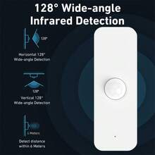 Sensor de movimiento PIR inteligente WiFi para control remoto por APP de hogar inteligente, enlace inteligente, protección de , compatible con Tuya Smart Life y Alexa - Ver 5