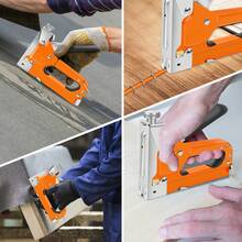 Heavy-Duty Stapler, 3-In-1 Stapler For Staples And Nails With 3000 Staples, Wall Stapler, Manual Stapler With Adjustable Impact Force, DIY Stapler For Upholstery, Woodworking, Crafts, Carpentry And Decoration - Hand Tacker Staple Gun - View 11