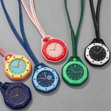 Reloj De Bolsillo Cuarzo Con Correa Para Cuello - Azul Marino - Ver 11