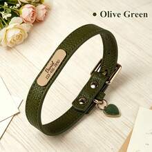 Lightweight PU Litchi Grain Soft Leather Customized Dog & Cat Collar, Sweet & Cute, Engraved Nameplate - Multicolor - View 26