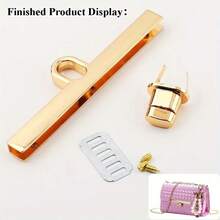 1Pc/2/3/4/5Pcs Long Rotating Metal Clasp Lock, Multi-Color Matte Twist Lock, DIY Handmade Leather Goods Clutch Bag Modification Hardware Accessories - Multicolor - View 12