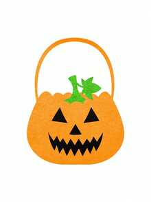 Halloween Felt Storage Bag, Pumpkin, Skull And Ghost Face Shaped Handheld Gift Basket, Spooky Party Candy Storage Bag, Gothic Halloween Decoration, Halloween Party Gift Handbag, Suitable For Halloween Costumes And Home Decor - Multicolor - View 13