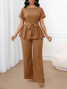 Maternity Plus Size Sports Bodysuits & Jumpsuits - 卡其色 - 查看 2