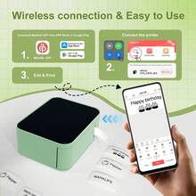 Impresora de etiquetas térmica portátil Marklife P15 sin tinta, máquina mini de pegatinas con etiquetas adhesivas compatible con D11/D110/Q30 - Multicolor - Ver 3