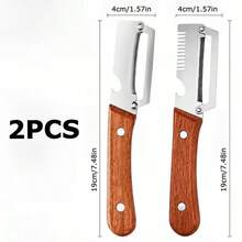 1件/2件 多功能削皮器 加厚不鏽鋼水果削皮工具 適用於甘蔗與南瓜 便攜式廚房刀 家用與戶外露營適用 - 彩色 - 查看 3
