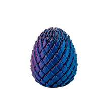 2pcs 3D Printed Movable Dragon Scale Dragon Egg Stress Relief Building Block Ornament, Multi-Color Gradient, Expandable, Assembleable Fingertip Toy, Stress Relief Healing Desktop Decor For Adults And Students, Creative Birthday And Holiday Gift - Multicolor - View 12