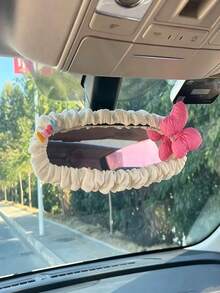 可愛汽車後視鏡保護套，防刮、防塵、耐陽光，延緩後視鏡老化，卡通蝴蝶結保護套，女性汽車配件，汽車後視鏡，汽車配件，汽車必需品，粉色汽車配件 - 彩色 - 查看 8