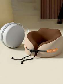 1/2 piezas Almohada de cuello en forma de U de espuma de memoria, múltiples opciones, almohada portátil para siestas de viaje, almohada de cuello de rebote lento, esencial para siestas en la oficina, almohada de soporte de cuello para viajes en avión, desmontable y lavable a máquina, con bolsa de almacenamiento, soporte de cuello, almohada de viaje con soporte de rebote lento - Multicolor - Ver 15