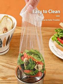 Benci menyentuh sisa makanan yang berlendir di wastafel? Filter wastafel elastis sekali pakai kami mencegah penyumbatan saluran air, bau tidak sedap, dan serangga. Cukup angkat & buang untuk pembersihan dapur yang mudah! - filter wastafel - View 8
