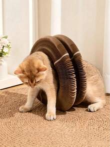 A Foldable Claw Grinding Tool, A Cat Toy In The Style Of A Portable Accordion, With A Bell Bag Made Of Interactive Cardboard, Durable And Suitable For Claws, Is An Ideal Choice For Cats To Have Fun Playing. - Multicolor - View 6