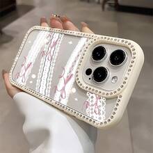 [24h Shipping From DE/FR/ES]Apple 17 16 15 Promax Phone Case - Luxury Bling Case With Lace Bow And Rhinestones, Fashion Star Diamond Case, Suitable For IPhone 17 Pro Max 17 16 15 14 Plus 13 12 11 Protective Case, Christmas Gift, New Year's Gift, Easter Gift, Halloween Gift, Gift For Family, Phone Case Gift For Women Men Birthday Present - 1 Piece Of Picture Color - View 5