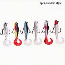 Umpan Lunak Bass Lead Head Hook, 6 Paket 6 Warna Umpan Plastik, Cocok Untuk Memancing di Air Asin/Air Tawar - MultiWarna - View 18