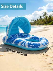 1pc Adult Inflatable Swimming Pool Float, Swimming Pool Floating Chair, Floating Bed With Drink Holder, Water Floating Bed, Beach Swimming Pool Party Adult Toy, Inflatable Float - Multiple Styles - View 5