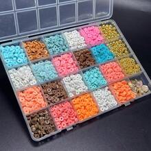 4 Colors Vibrant Soft Clay, Approx. 5760pcs Small Polymer Clay Beads, DIY Jewelry Bracelet Making, Afternoon Tea Party Handmade Beading Activity, Creative Crafting - Multicolor - View 6