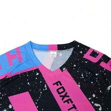 2026 男士山地單車運動球衣 MTB BMX ATV 下坡 DH 越野摩托車長袖 T-shirt 健身運動衫 - 玫紅色 - 查看 5