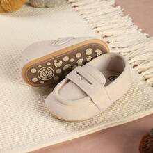 1 Pair Cute Versatile Round Toe Flat Shoes For Baby Girls, Suitable For Spring And Autumn - Beige - View 8