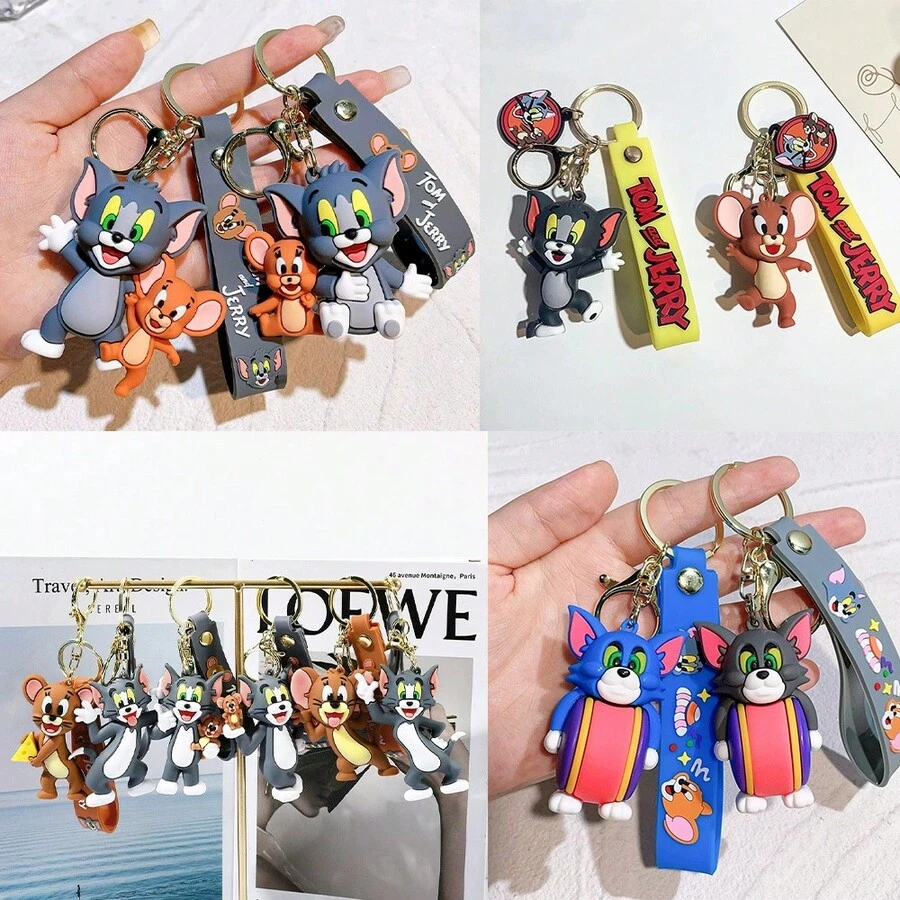 Warner Bros Cartoon Cute Exquisite Cartoon Couple Gift Keychain Backpack Pendant Souvenir Small Gift Backpack Pendant Cute Bag Pendant Portable Keychain Travel Accessory Unisex Bag Pendant Cute Exquisite Small Gift - Multicolor - View 1