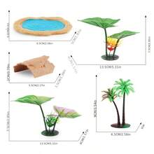Set Mainan Model Katak, Kadal, dan Buaya Mini yang Realistis, Model Hewan dan Tumbuhan Kolam yang Realistis, Set Mainan Model Hewan untuk Meja - MultiWarna - View 7