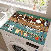 1pc Wood Grain Kitchen Theme Diatomaceous Earth Countertop Mat, Highly Absorbent, Suitable For Tableware, Coffee Machine, Microwave, Etc. Fashionable Watercolor Design, Ideal Choice For Modern Kitchen. - Multicolor - View 14
