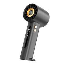 1800mAh USB Rechargeable Handheld Fan That Is Compact And Portable, Summer Cooling Suitable For Desktop Use. It Features Adjustable Wind Speeds From 1 To 100 And Displays Battery Levels, Making It Convenient For Travel And Outdoor Activities. - 手持 - 查看 9