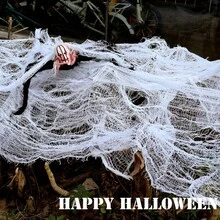18pcs Halloween Party Decoration Cloth, 6pcs Fabric Panels 6.0 X 2.49 Ft, With 12pcs Bat Stickers, Scary Cloth Halloween Party Haunted House Decor, Holiday Party Supplies (3 Black And 3 White) Table Decor, Candlelight Dinner Photo Props, Wedding Anniversary, Wedding Decor, Home Hotel Decor, Home Decor Decorative Accents, Living Room Decor, Minimalist Bohemian European Elegant Unique Gift - 18-piece Set - View 7