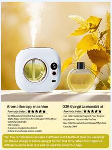 Smart Aroma Diffuser Set, Wall Mount Aroma Diffuser With 5 Working Modes, Type-C Rechargeable Fragrance Machine, Quiet Timer Aromatherapy Air Freshener For Home, Bedroom, Bathroom, Office, Hotel, Compact Portable Design - Square - View 11