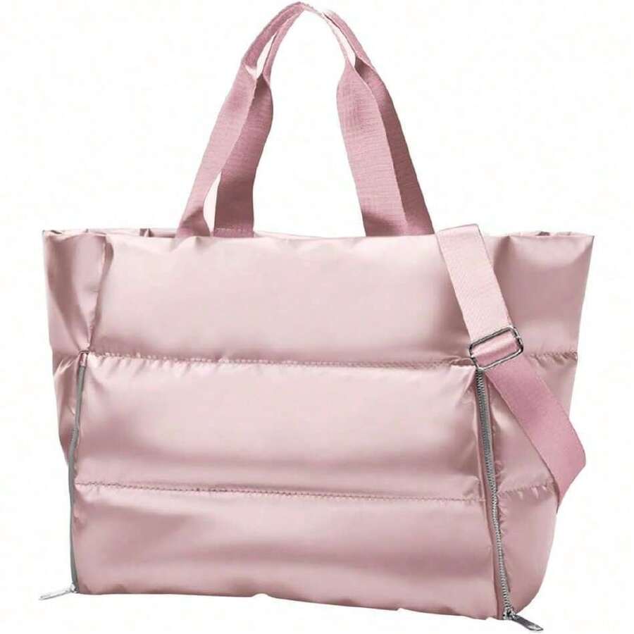 Women's Sports Bag, Waterproof Padded Tote Bag, Puffer Bag With Yoga Mat Pocket, Gym Bag For Women For Gym, Yoga, Travel (Pink), 43460974 - 軍綠色 - 查看 1