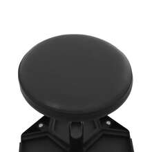 YISSALE Taburete de taller neumático, redondo y negro, con altura regulable de 45 a 58 cm (17,72–22,83 pulgadas), bandeja para herramientas con 4 compartimentos, giratorio 360° y móvil, ideal para reparaciones de automóviles, talleres mecánicos y trabajos de bricolaje. - Negro - Ver 7