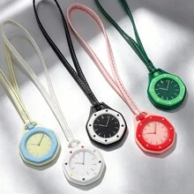 Reloj De Bolsillo Cuarzo Con Correa Para Cuello - Azul Marino - Ver 6