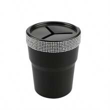 Rhinestone Car Coin Holder, Luxury Design, Practical Coin Storage, Place In Car, Dual-Purpose, Create Elegant Car Interior - Car Diamond-encrusted Coin Box - View 14