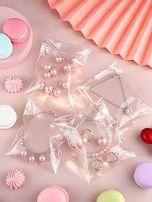 200pcs OPP Transparent Dust-Proof Plastic Self Adhesive Bags, Homemade Transparent Ice Pack Bag, Long Ice Cream Bags, Use For Small Accessories, Baking, Keychains, Pendants, Cards, Holiday Gift Packaging Supplies, Transparent Storage Bags,Halloween Decorations,Halloween Party Supplies,Christmas Decorations - Clear - View 6