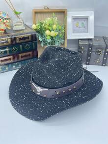 1pc Unisex Rivet Bull Head Leather Decor Sequin Woven Breathable Straw Hat, Western Cowboy Hat, Suitable For Spring/Summer, Applicable For Western Theme Events, Gatherings, Parties, Role Play, Festivals, Music Festivals, Fashion And Multi-Purpose, Beach, Vacation - Multicolor - View 12