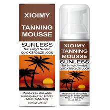 Xioimy 60ml 無日曬防曬慕斯 - 無酒精、持久耐用的室內DIY自我曬黑油，無日曬自然防曬古銅色，保濕護膚，自然光澤緊緻肌膚，適合所有膚質 - 黃色 - 查看 10