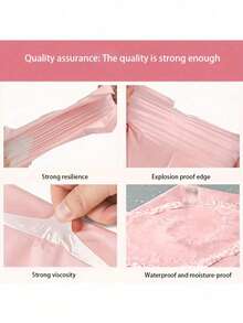 50pcs Pink Polyethylene Mailing Bags - Self-Sealing Shipping Bags/Envelopes; Suitable For Mailing Various Items And Gift Packaging - Pink - View 5