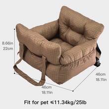 HazoWill Pet Car Seat, Suitable For Cats & Dogs - Portable Travel Pet Bed With Adjustable Hooks & Handles/Shoulder Strap, Fits Car Front/Rear Seats, Cat Airline Carrier, Cat Backpack, Bicycle Trailer - Multicolor - View 24