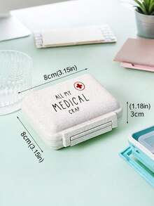 Mini 6-Compartment Portable Pill Box, Medicine Storage Box, Travel Pill Box, Printed With "My Pill Box" And Pill Pattern, 6-Compartment Small Pill Box, Sealed Pill Packaging Storage Box, 6-Day Weekly Pill Storage Box, Travel Essential Pill Box, Daily Vitamin Pill Box, Pocket Pill Box Storage Box, Exquisite Storage Box, Home Essential, Travel Essential - Multicolor - View 11