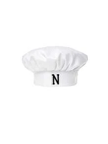 1pc White Chef Hat With Letter Print, Adjustable Kitchen Headwear For Cooking Baking Professional Unisex Breathable Cap Work Accessory - White - View 24