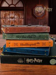 Buku Catatan Vintage Empat Perguruan Tinggi Harry Potter, Buku Harian Singa Ular Luwak Timbul, Jurnal Sampul Keras dengan Gesper Paku Keling Logam, Hadiah Ulang Tahun dan Natal Ideal untuk Penggemar Harry Potter - Rectangle - View 3