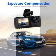 Car Black Box Dash Cam Front And Rear Dual Recording 1080P/720P HD Video 170° Wide Angle Night Vision Gravity Sensor Parking Monitoring Loop Recording Suitable For Cars Car Monitoring DVR System Car Accessories Battery Capacity: 150mAh - A - View 6
