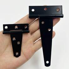 4pcs T-Hinge, Heavy Duty Barn Door Hinge, Suitable For Hinge Wood Fence, Yard, Barn Door, Shutter - Black - View 5