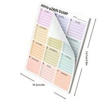 1pc 50 Sheets Tear-Off Planner/Macaron Color Brainstorming Organizer/ADHD Planner/Task Classification Planner/Suitable For Self-Planners, Planners, Self-Management Personnel, Personal Organizers - one-size - View 2
